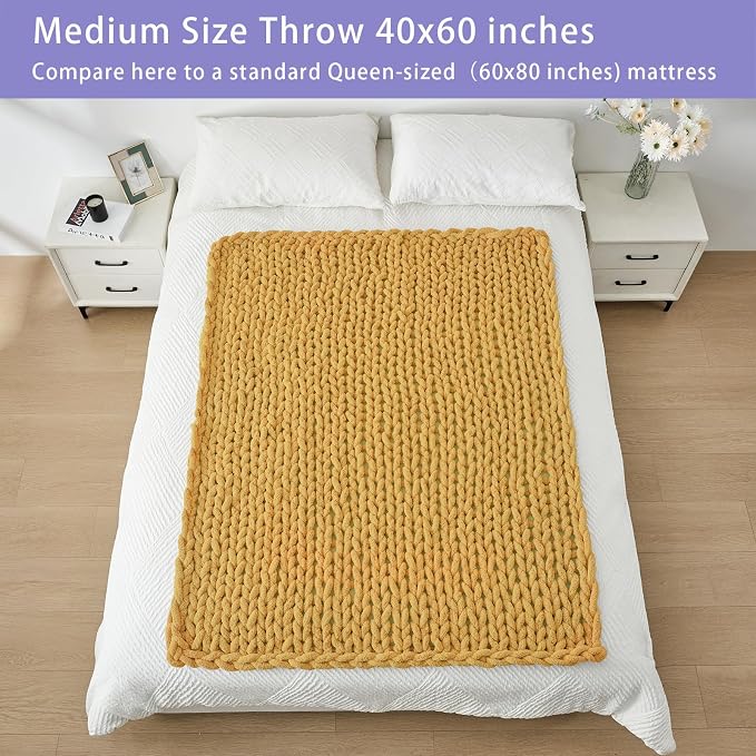Bigacogo Chunky Knit Throw Blanket - Image 5