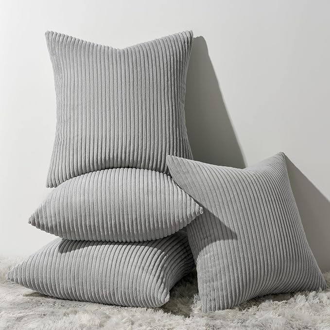 Topfinel Decorative Light Grey Throw Pillow Covers Cushion Cases, Mix and Match by Topfinel