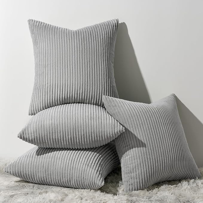 Topfinel Decorative Grey Throw Pillow Covers Cushion Cases, Mix and Match by Topfinel