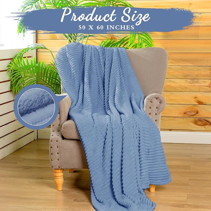 Buryeah 6 Pcs Flannel Throw Blanket Bulk 50 x 60 in Sleepover Blanket Outdoor - Image 2