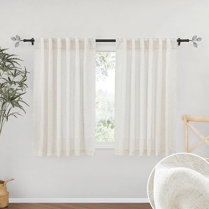 RYB HOME Linen Sheer Curtains by RYBHOME
