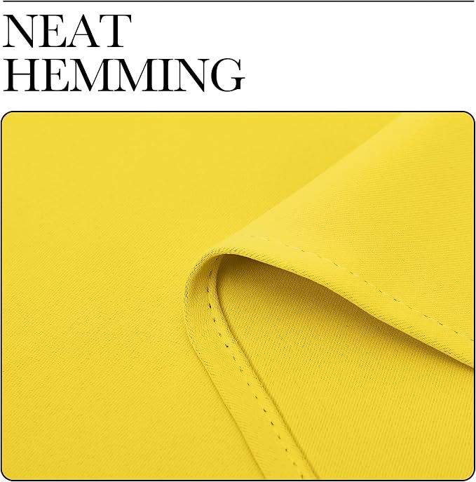 NICETOWN Bright Yellow Nursery Essential Thermal Insulated Solid Grommet Top - Image 7