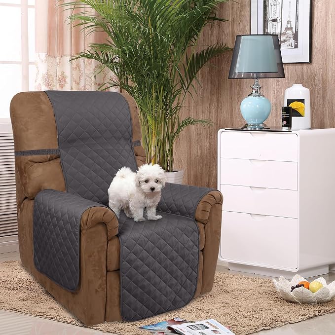 U-NICE HOME Recliner Chair Covers Reversible Quilted Water Repellent Pet - Image 2