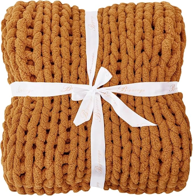 Bigacogo Chunky Knit Throw Blanket - Image 7