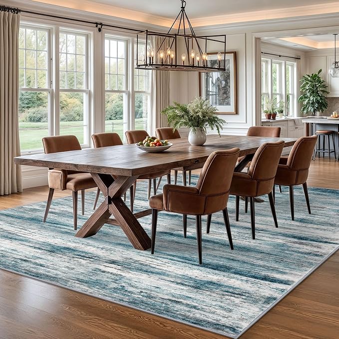 KOZYFLY Area Rug 8x10 Modern Living Room Rug, Washable Large Thin Rugs Non-Slip - Image 3
