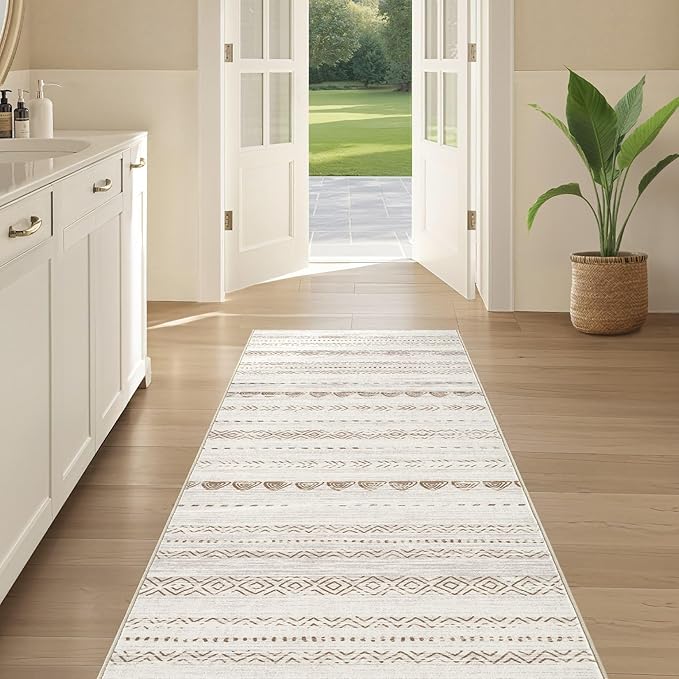 Nakagishi Runner Rug Kitchen Washable Rugs: 2x6 Non-Slip Boho Soft Modern Stain - Image 5