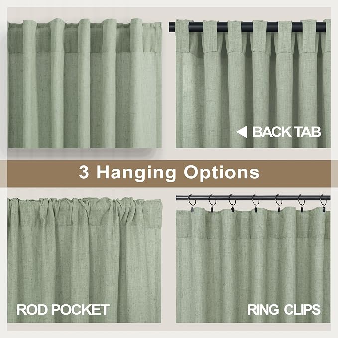 Sage Green Curtains 84 Inch Length - Image 5