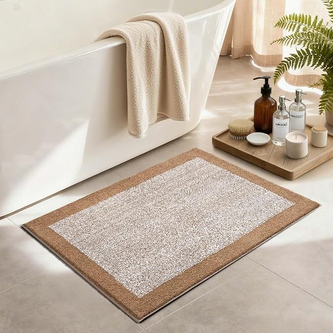 36x24 Large Bathroom Rugs Washable Non Slip, Coffee Bath Mat - Image 3