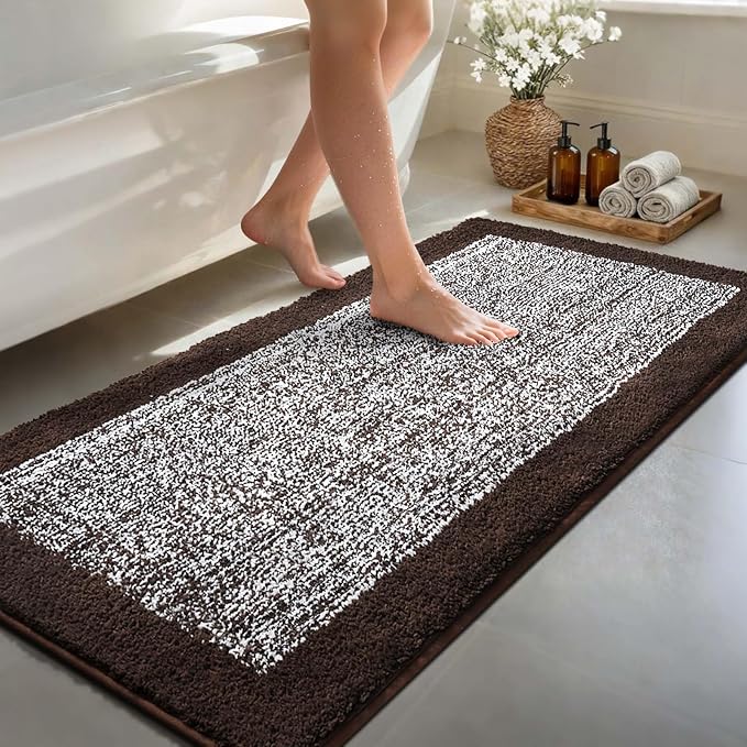 70x24 Long Bathroom Rugs Washable Non Slip, Soft Absorbent Quick Dry Mats by Unknown
