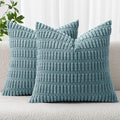 MIULEE Pack of 2 Corduroy Decorative Throw Pillow Covers 20x20 Inch Soft Boho by MIULEE