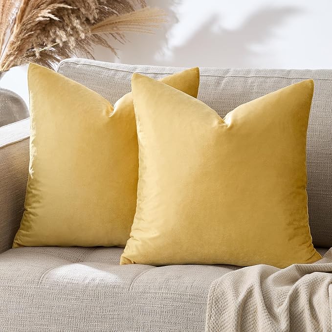 GIGIZAZA Decorative Throw Pillow Covers 16x16, Velvet Sofa Boho Cushion Pillows - Image 8