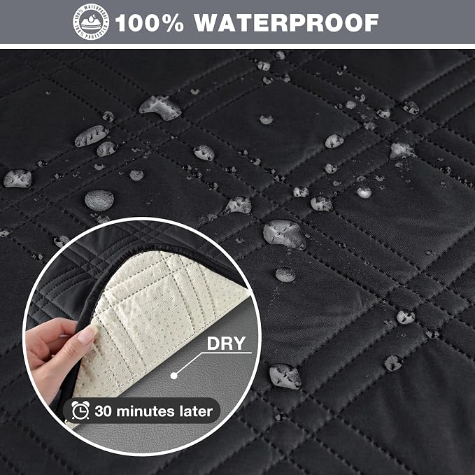 TAOCOCO 100% Waterproof Oversized Loveseat Recliner Cover, Non Slip Split Couch - Image 4