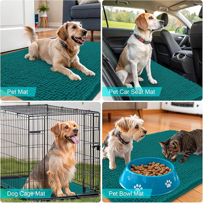 OLANLY Dog Door Mat for Muddy Paws 70x46, Absorbs Moisture and Dirt, Absorbent - Image 7