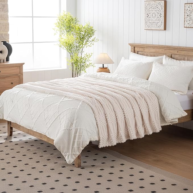 50x70 Inch Beige Throw Blanket - Image 4