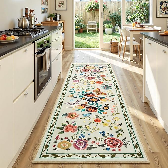 Rugflix 2x6 Runner Rug for Hallway, Washable Kitchen Runner Non Slip, Soft Low by RugflixAreaRugs