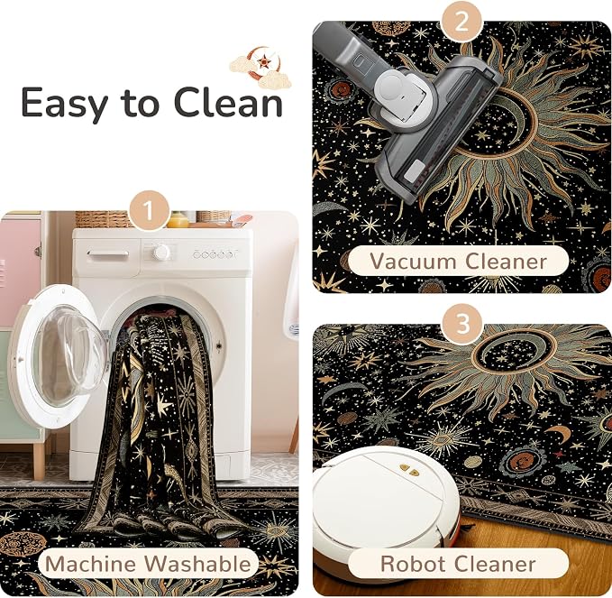 Vacuum-Friendly, 7x9 Washable Area Rug - Image 5