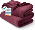 Bedsure GentleSoft Fleece Throw Blanket Burgundy Red by BEDSURE
