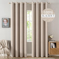 MIULEE 100% Blackout Polyester Textured Curtains by MIULEE