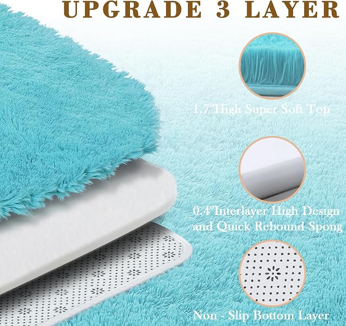 Rugs for Living Room 5x8, Alfombras para Salas Shag Large Plush Soft Area Rug - Image 5