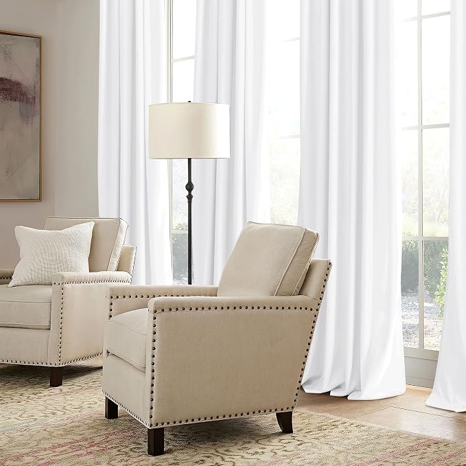 RYB HOME Pure White Velvet Curtains 96 inches - Image 7