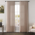Oatmeal Linen Curtains 84 Inches Long by Nanspring
