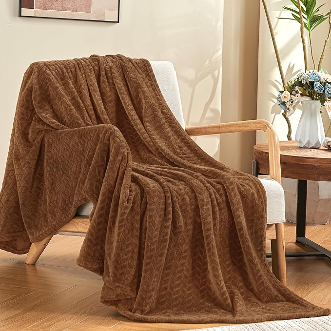 inhand Fleece Twin Blanket for Bed Chocolate Brown Throw Blanket for Couch by inhand