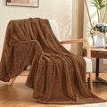 inhand Fleece Twin Blanket for Bed Chocolate Brown Throw Blanket for Couch by inhand