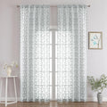 Chyhomenyc Light Grey Sheer Curtains 96 Inch Length 2 Panels Set, Light by Chyhomenyc