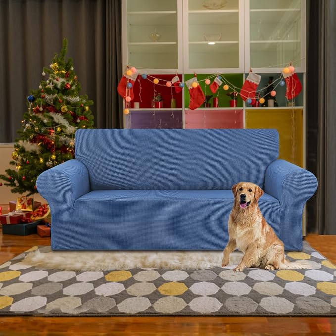 KEKUOU Stretch Loveseat Sofa Cover Slipcover, Couch Covers - Image 2