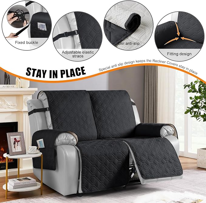 VANSOFY Waterproof Recliner Couch Covers, Sofa Covers 1-Piece Washable - Image 3