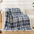 PU MEI Sherpa Blanket Queen Plaid Thick Bed Blanket, 80”*90” Super Soft Flannel by HOME