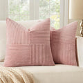 MIULEE Pink Decorative Throw Pillow Covers 20x20 Inch by MIULEE