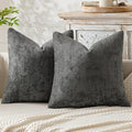 MIULEE Pack of 2 Couch Throw Pillow Covers 16x16 Inch Dark Gray Modern Boho by MIULEE