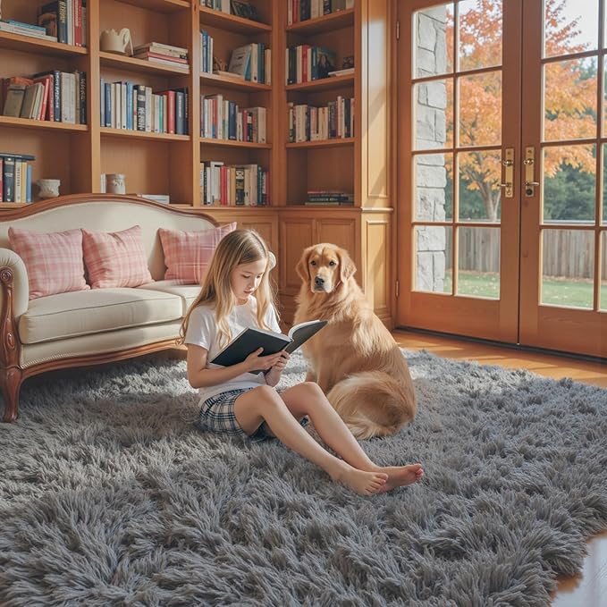 Rugs for Bedroom 4x6, Alfombras para Salas Shag Large Plush Soft Area Rug - Image 3