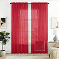 SpaceDresser Check Sheer Curtains 54 Inches Long by SpaceDresser