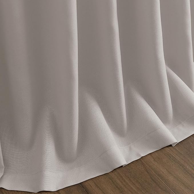 Stone Grey Linen Curtains 112 Inches Long - Image 9