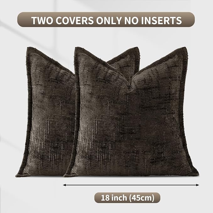 HPUK Fall Chenille Soft Throw Pillow Covers 18x18 Set of 2, Accent Cushion - Image 7