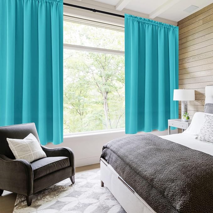 DWCN Blackout Curtains Room Darkening Thermal Insulated Bedroom Curtains Window - Image 2