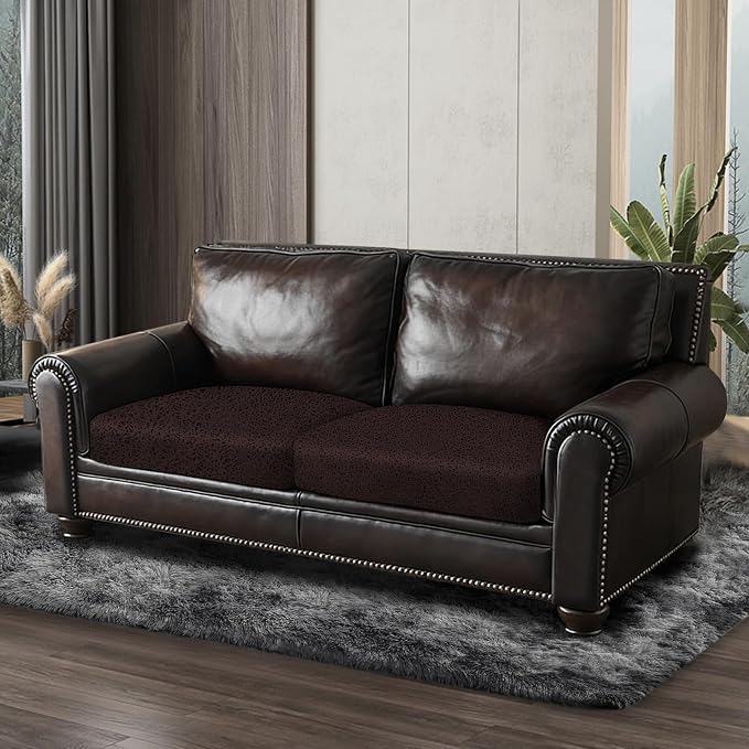 Leather Look Couch Cushion Covers Sofa Seat Slipcovers Sets Couches Furniture - Image 8