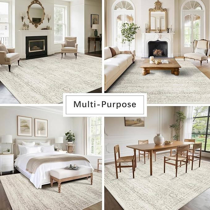 Double Layers 8x10 Area Rugs for Living Room- Upgraded Removable Washable Area - Image 6