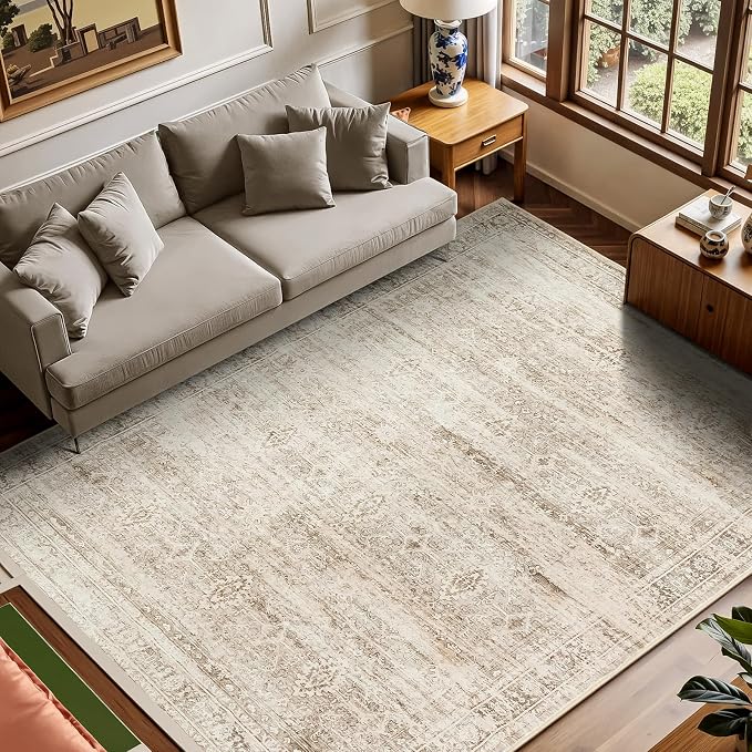 Lofus 4x6 Area Rug for Entryway, Washablee Soft Rugs for Bedroom, Living Room by Lofus