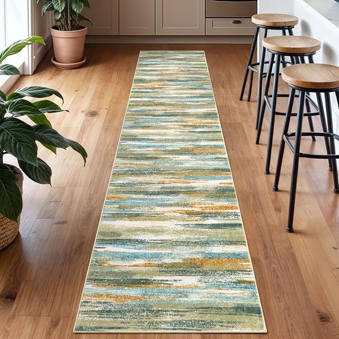 Lansny Modern Abstract Runner Rug 2x10 - Image 2