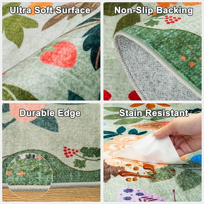 Runner Rug for Entryway: 2x6 Kitchen Rugs Non Slip Washable Ultra-Thin Soft - Image 8