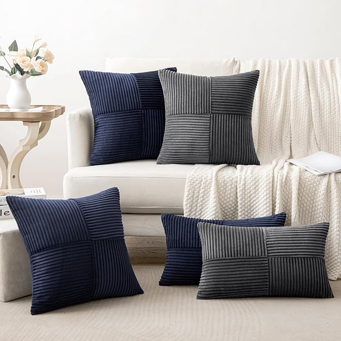 MIULEE Grey Decorative Throw Pillow Covers 18x18 Inch - Image 5