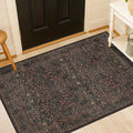 Vintage Dark Brown 3x4 Entryway Rug, Washable Small Area Rugs by HazoHaus