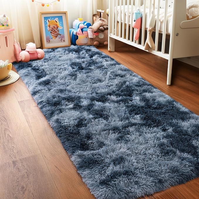 Pionblank Fluffy Runner Rugs for Bedroom 2x6, Modern Shaggy Area Rug for - Image 3