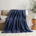 KMUSET Fleece Blanket King Size Navy Lightweight Super Soft Cozy Luxury by COZYBLANKETHappyHomeLife