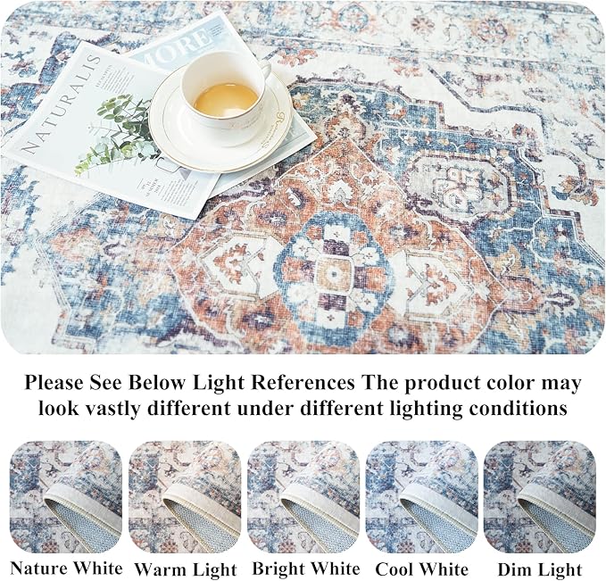 4x12 Wide Hallway Runner Rug: Vintage Washable Soft Runners - Image 5
