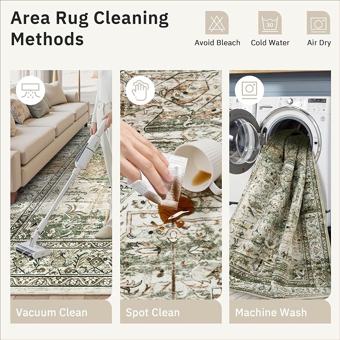Soalmost Washable Area Rug 8x10 Large Soft Rugs - Image 5
