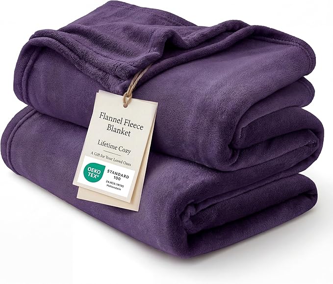 Bedsure GentleSoft Fleece Throw XL Blanket Purple by BEDSURE